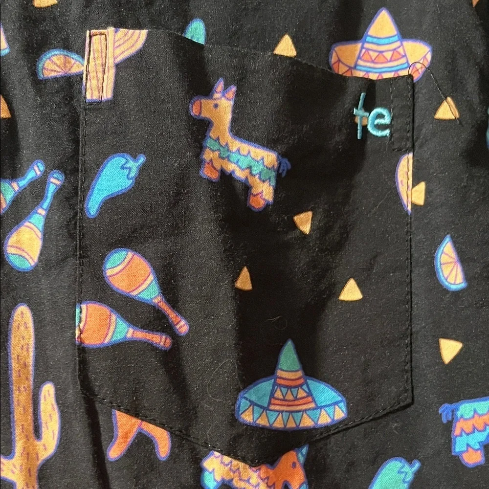 Tipsy Elves Black Cactus and Sombrero Shirt